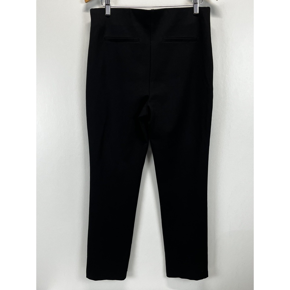 Chicos Travelers Slinky Pants Sz 1 US Medium Black Pull On Elastic Waist Ankle